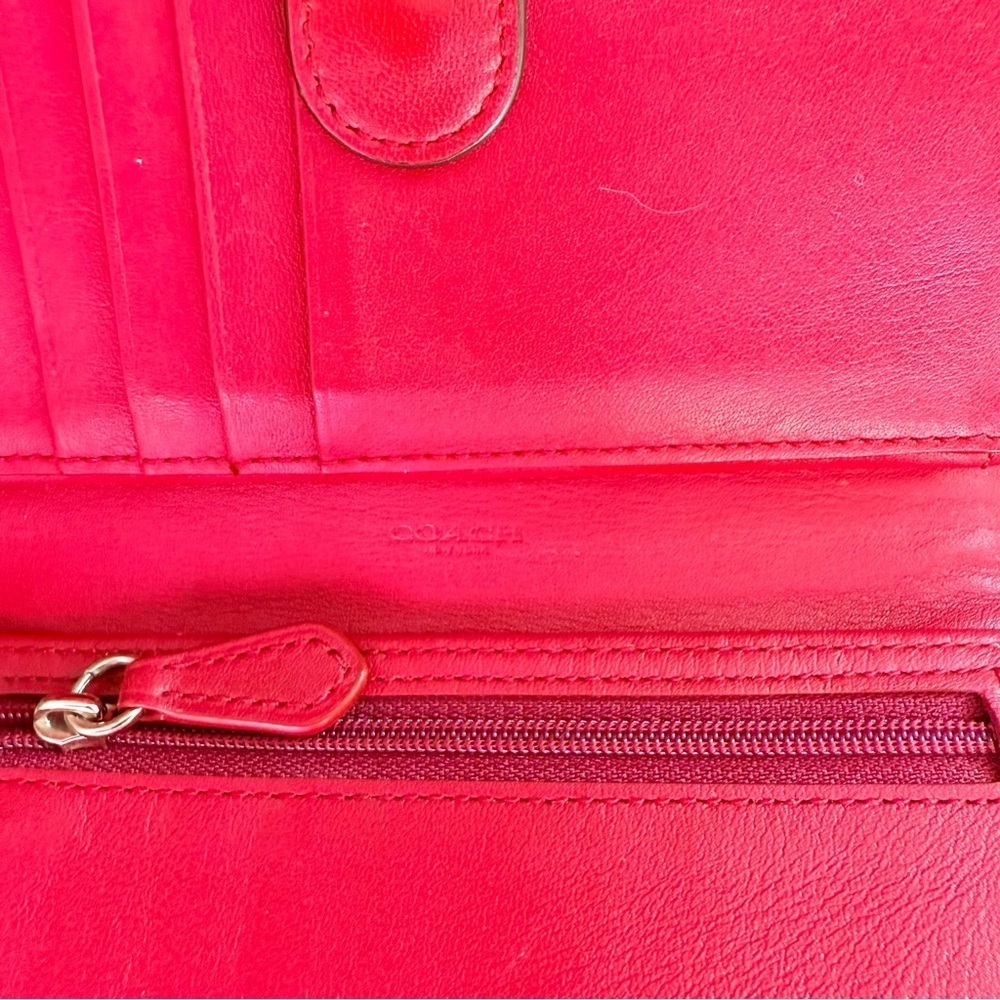 Coach Red Mini Slim Wallet Crossbody - Picture 11 of 14